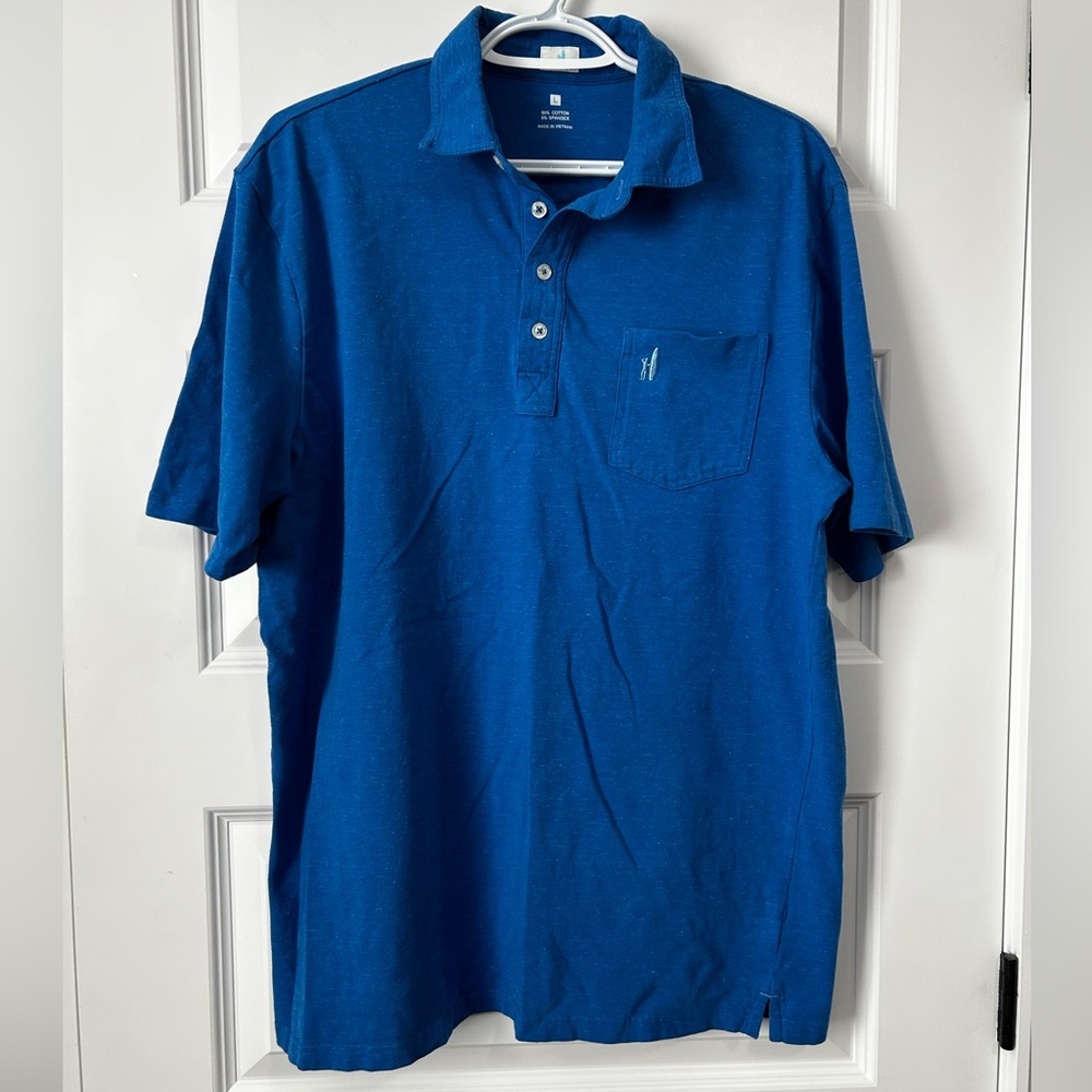 johnnie-O Vibrant Heathered Blue Golf Polo Shirt